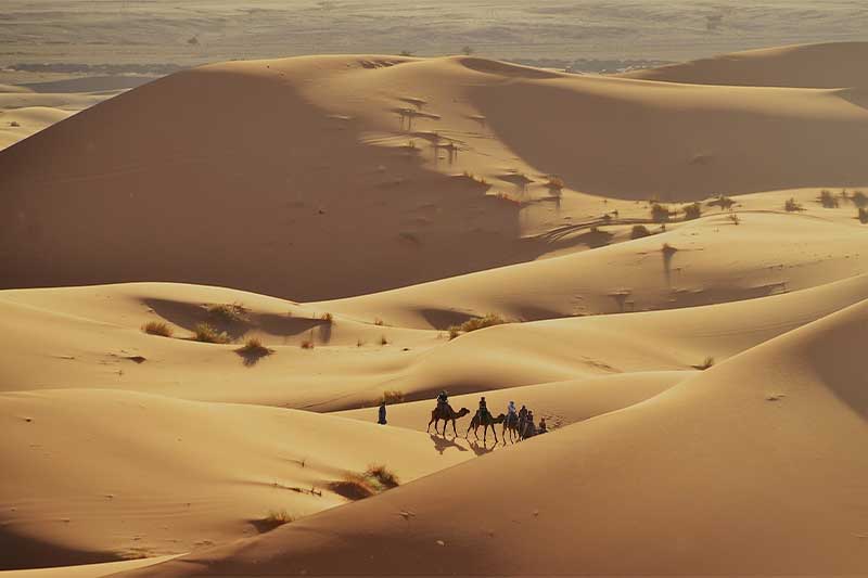 3 jours dans le désert du Sahara avec une arrivée à Fès, Montgolfière inclus.